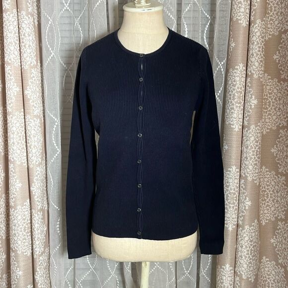 Jones New York Sport ribbed cotton cardigan size small - Picture 1 of 8